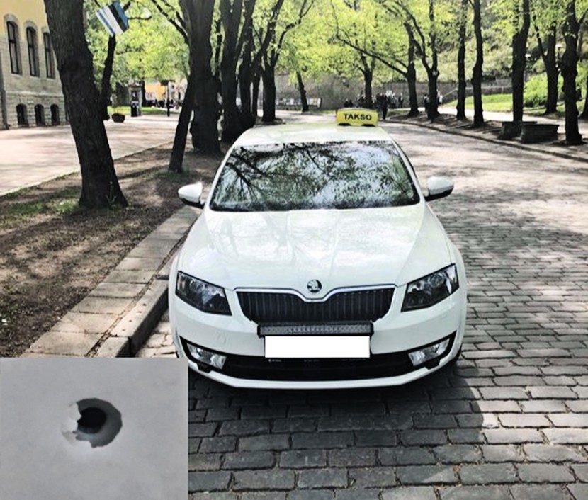 Ехавшая в такси по улице Теллискиви семья чудом не погибла от пуль