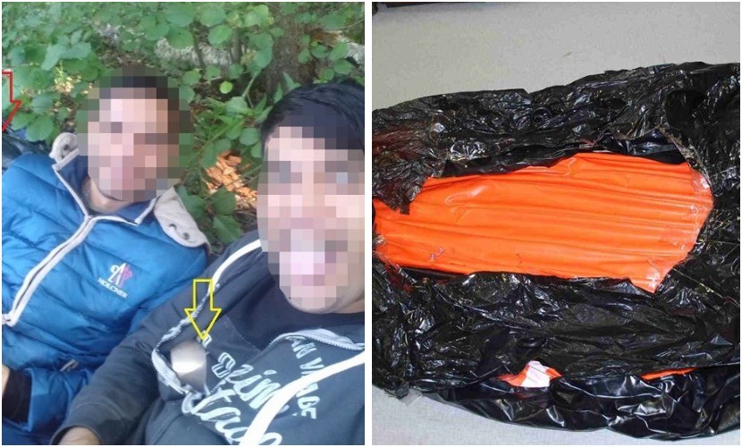 Идаская префектура рассказала забавную историю о нелегальных гостях с Ближнего Востока, купившими сдуру или из экономии оранжевую лодку, чтобы переплыть Нарову