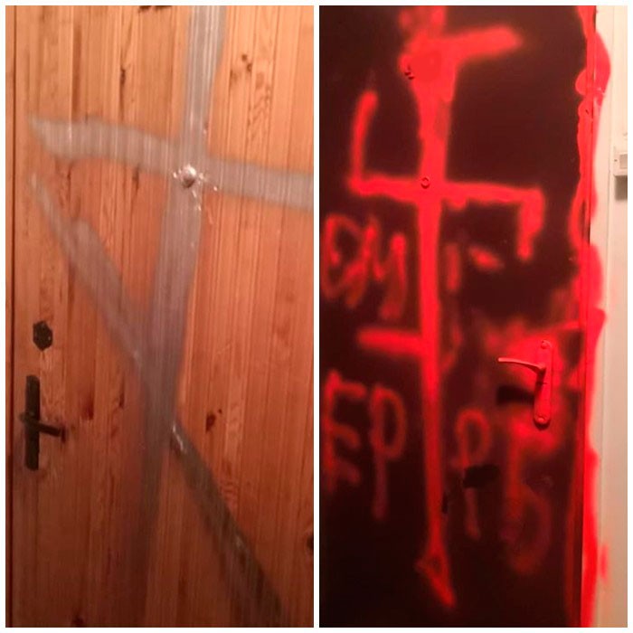 Соседские войны по-нарвски: начиналось с ругани и стука по батарее, а закончилось разрисованными дверями, перцовым газом в лицо и задержанием