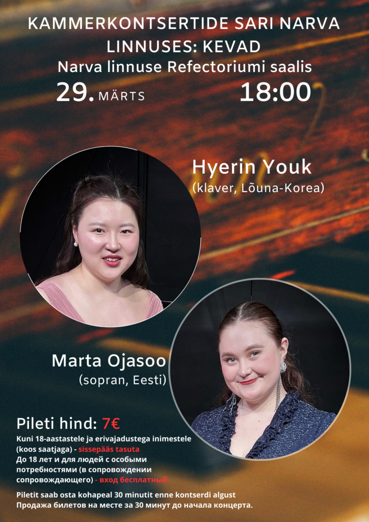In the Narva Museum will be an evening of music with Marta Oyasoo and Herin Yuk