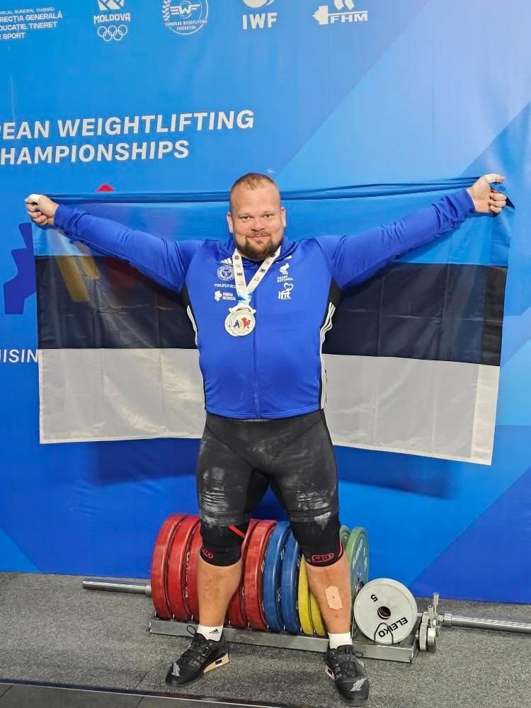 Estonian weightlifter won a silver medal at the European Championship